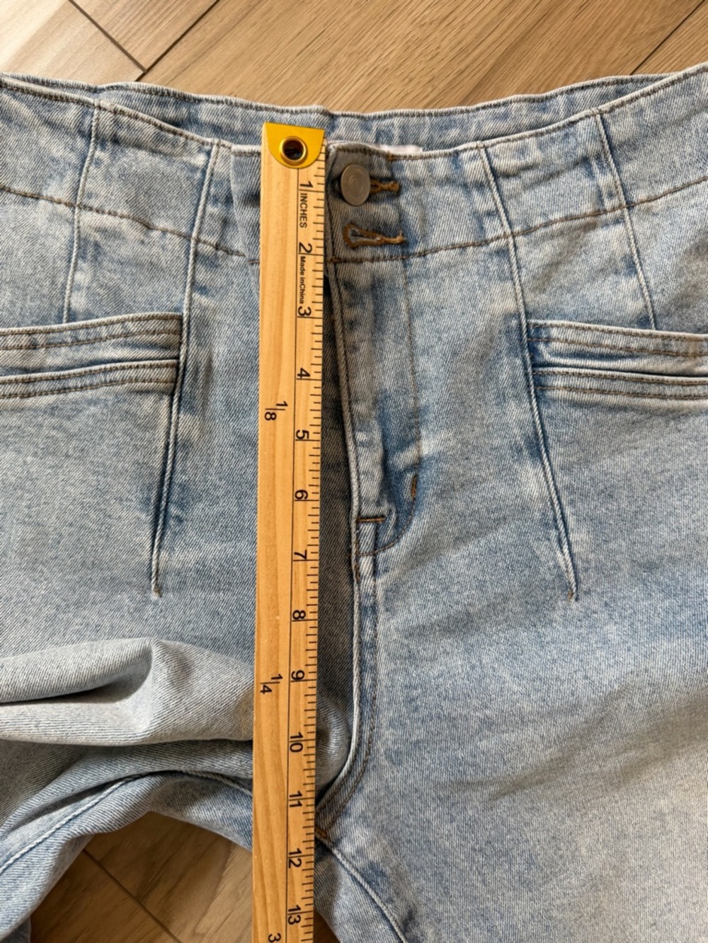 Mica Los Angeles High Rise Wide Leg Denim Jean Light Wash Sz 29 - Picture 6 of 9